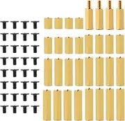GeeekPi 64PCS Brass Spacers Standoffs Screws Assortment Kit for Raspberry Pi 5 & M.2 NVMe SSD PCIe Peripheral Board