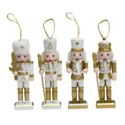 4Pcs Christmas Nutcracker Figurine Christmas Decoration for Mantel Festival