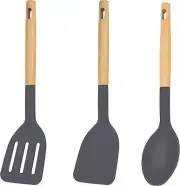 Silicone Spatula Set Spatulas Heat Resistant for Nonstick Cookware, Large Rubber
