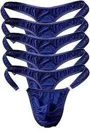 [HEYDHSDC] 5pcs/Set Transparent Buckle Thong Men Pouch Sexy G String Spandex Nylon Swimwear