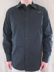 ECKO UNLTD Mens Cross Front Button Up Casual 100% Cotton Top Shirt MEDIUM NWT