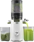 ACOQOOS Cold Press Juicer 5.3in Chute 300W Masticating 1.8L White