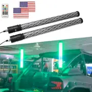 2FT Thick LED Whip Spiral Chasing RGB Fat Whip Lights For Yamaha Textron Wildcat
