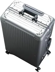 [Ｗoowayo] Travel Suitcases with Wheels All-Aluminum Magnesium Alloy Trolley Case Universal Wheel Suitcase Aluminum Frame Portable Suitcase Password Box for Outdoor Travel (B 24in)