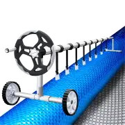 Aquabuddy Pool Cover 400 Micron 8x4.2m Swimming Pool Solar Blanket 5.5m Roller