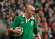 Keith Wood in action for Ireland during the Five Nations Champion - Old Photo