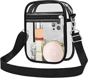 [Aymorder] Clear Bags for Men and Women Approved by The Sports Stadium, Transparent Wallets with Zippers, Diagonal Shoulder Bags with Adjustable Shoulder Totes Suitable for Concerts Sports Events