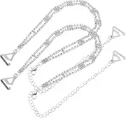 [SHERCHPRY] Visible Bra Straps Metal Bra Chain Rhinestone Bra Belts Bra Strap Replacement for Dress Fashion Bra Accessories