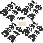 Creative Halloween Masks Pcs Scratch Paper Masks for Boys and Girls Doodling Toy