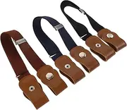 [FOMIYES] 3Pcs Elastic Waist Belts for Boys Stretchy Dress Belts and Light for Jeans Dresses School Uniforms