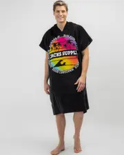 [Jacks] Jacks Eventide Hooded Towel in Black One Size Black