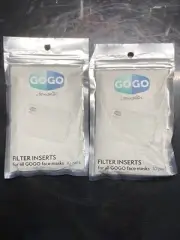 2X ~Packs GoGo Face Mask Filter Inserts PM2.5 ShedRain 10 Filters Each Pack NEW