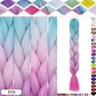 Festival Colours Jumbo Braiding Hair Extensions Braid Twist Synthetic Synthetic