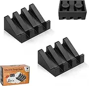 Coipdfty Soap Dishes, Upgrade Suction Silicone Shower Soap Dish with Drianage, Bar Soap Holder & Saver Waterfall Self-Draining to Keep Your Bar Soap Organized and Clean