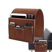 Sofa Arm Storage Organizer, Couch Arm Tray with Pockets, Armchair Organizer for Remotes, Sofa Organizer with Cup Holder, Sofa Armrest Holder for Gadgets, Remote Control Armrest Organizer