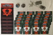 Warhammer 40k KILL TEAM Promo Art Card Set, Card Sleeves, Dogtags & Badges