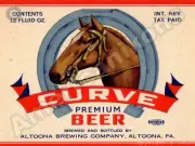 Curve Premium Beer NEW Metal Sign: Altoona Brewing Co., Altoona, Pennsylvania