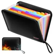 Fireproof Document Bags Waterproof Money Bag with Zipper Closure Fireproof Sa...