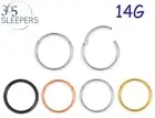 Pairs & Singles 14G Stainless Steel Hinged Hoop Ear Nose Ring Sleeper Earrings