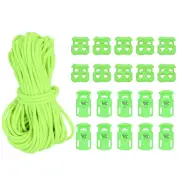 16 Yard Cord & Single Hole Lock & Double Hole Lock, Fluorescent Green 12 Pack