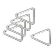 Metal Triangle Ring Buckle 30mm(1.18") Inner Width for DIY Foggy Silver 10pcs
