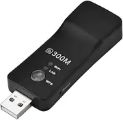 Mini WiFi Range Extender, 300M High Speed USB Wireless Repeater WiFi Booster Signal Amplifier for Smart TV, Laptop, Mobile Phone, Tablet (Black)