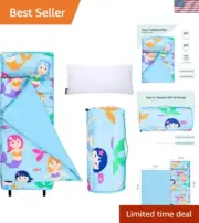 Microfiber Nap Mat with Reusable Pillow for Boys and Girls, Perfect for Dayca...
