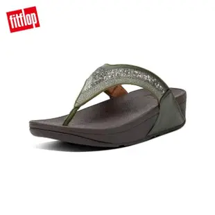 【FitFlop】LULU OMBRE GLITTER TOE-POST SANDALS 經典夾腳涼鞋-女(橄欖綠)