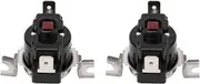 2Pcs Thermal Control Switch High Power U Shaped Cover 25A Thermostat Temperature Switch Electric Appliances (90℃)