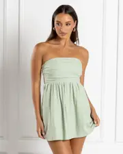[Mooloola] Mooloola Women's Leighton Dress in Sage Green Size 8 8 Sage Green