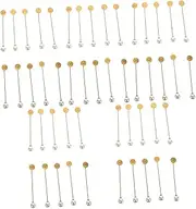 Anneome 5sets Sturdy Lapel Stick Pin Brooch Stick Head Pin Boutonniere for DIY Decorations Fashion Accessory 10pcs*5