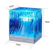 Table Lamp LED Plastic Multicolor Touch USB Portable Modern Square Small Novelty