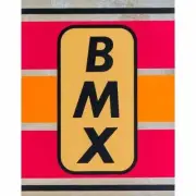 Mongoose - 1980-81 Motomag Gold Head tube decal - Old school bmx