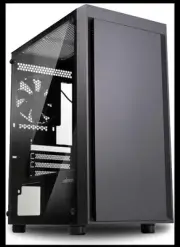 NEW Black Empty PC Gaming Case Gaming Empty Ready To Build W/ Side Glass