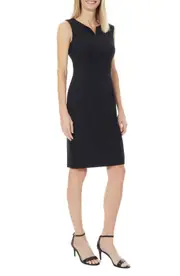 KASPER Cutout Sheath Dress in Black at Nordstrom, Size 6