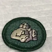 ROCK & MINERAL-RARE 1950s Girl Scout NEW Badge Patch COLLECTOR