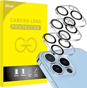 JETech Camera Lens Protector for iPhone 13 Pro Max 6.7-Inch and iPhone 13 Pro 6.1-Inch, 9H Tempered Glass, HD Clear, Anti-Scratch, Case Friendly, Does Not Affect Night Shots, 3-Pack