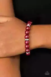 Paparazzi Exquisitely Elite - Red Beaded Bracelet