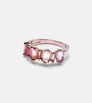 [Suzanne Kalan] Suzanne Kalan 14kt rose gold ring with pink topazes M pink