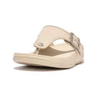 【FitFlop】TRAKK II MENS BUCKLE CANVAS扣飾帆布皮革滾邊夾腳涼鞋-男(白石色)