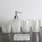 Simplicity Soap Dispenser Liquid Dispenser Refillable Hand Soap Pump Bottle Detergent Storage Container for Bathroom Countertop Kitchen Laundry Room(5pieces)