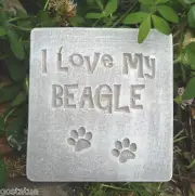 Beagle plastic dog mold concrete plaster casting garden mould 6" X 5.5" x 3/4"