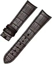 [KTGTCMPBMK] Leather Black Dark Brown Suitable Fit For Zenith 21mm 22mm Watch Strap Arc Head Men Watch Accessories
