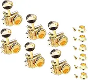 SECFOU 6 Pack Guitar Tuning Machines Locking Mechanism Replacement Tuner Pegs for Acoustic and Electric Guitars