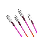 LASER USB-C to USB-C Braided Cable Rainbow 2M 2 Pack - CB-RB2BC3-221
