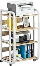 KZKZK Printer Stand,Adjustable Multiple Layers Partition Storage Shelves,Under Desk Fax Machine Stand,for Printer Fax Boo(50x42.5x90cm)