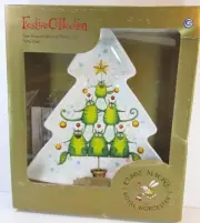 Clare Mackie "Kitty Tree" Shaped Serving Platter Whimsical Xmas 14" Royal Worces