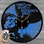 LED Vinyl Clock One Flew Over the Cuckoo's NestLight Wall Clock Decor Home 4763