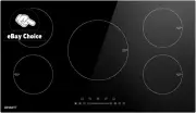 Induction Cooktop Ceramic Glass Portable Electric Stove 5 Cooking Zones Black