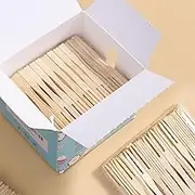 AMRANKUO PartyPicks Bamboo Forks,500-CT Bamboo Appetizer Forks & Toothpicks - 3.5-Inch Mini Forks for Appetizers, Cocktail Parties, Fruits, Charcuterie - Wooden Food Picks Accessories.